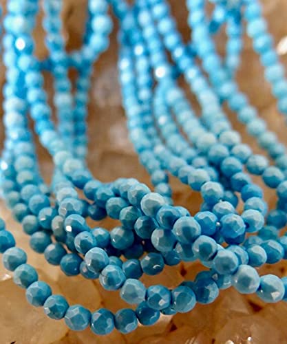 Turquoise Sleeping Beauty 2mm AAA : perles fines bleues de haute joaillerie - 2
