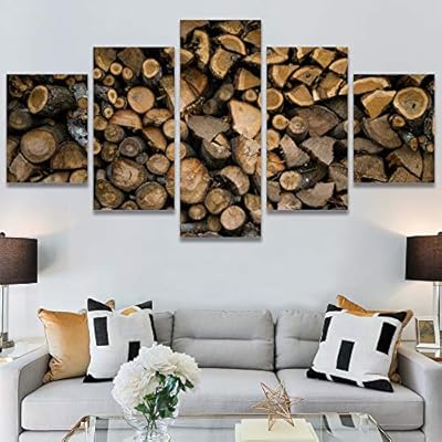 SIGNWIN 5 Panel Canvas Wall Art Modern Art...