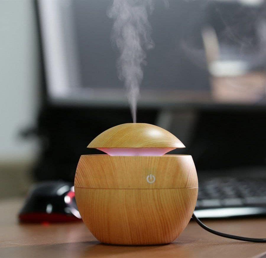 Shree Hari Wooden Cool Mist Humidifiers Essential Oil Diffuser Air Humidifier with Colorful Change for Car,Office,Home,Room Essential Oil-image-5