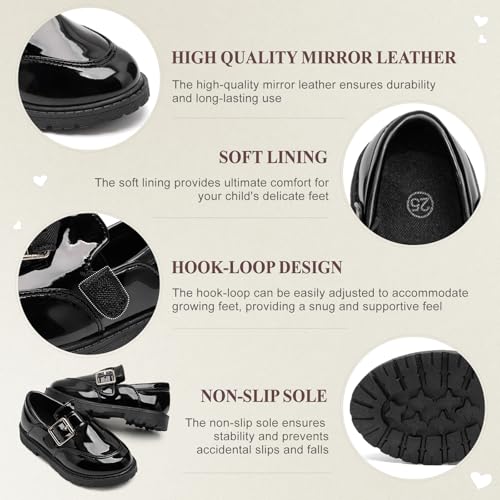 Image of KIDSUN Toddler Boy's Girl's Dress Shoes Comfort Lace-Up Oxford School Uniform Shoes Loafer Flats (Toddler /Little Kid)