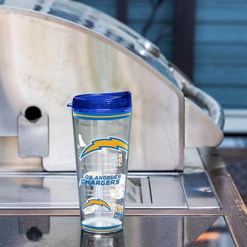 Image of Rico Industries NFL Football Los Angeles Chargers Double Wall 20oz Tritan Tumbler