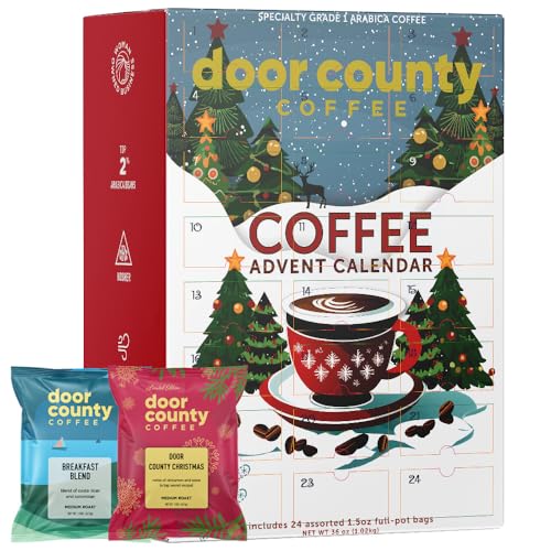 2025 Christmas Coffee Advent Calendar - 24 Full-Pot Bags of Flavored Ground Coffee
