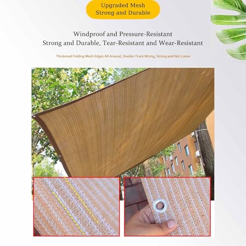 95% Shade Cloth Sunshade Net for Garden, Patio, Pergola & Balcony - Thickened UV Protection for Plants & Outdoor Spaces, Beige (7.0x13.0m / 23x42.7ft) - Image 6
