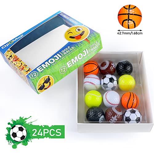 24 Pcs Assorted Golf Balls Bulk Golf Balls Novelty Golf Balls Funny Training Sports Gift For Golfer Kids Graduation Gift, Men, Dads, Women #TOP1