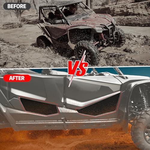 Aluminum Lower Door Panels Honda Talon Accessories for 1000R 1000X 1000X-4 2019-2025, Front Rear Lower Half Door Inserts Easy Install Block Mud Debris (2 Doors, Fits 4-Seat)