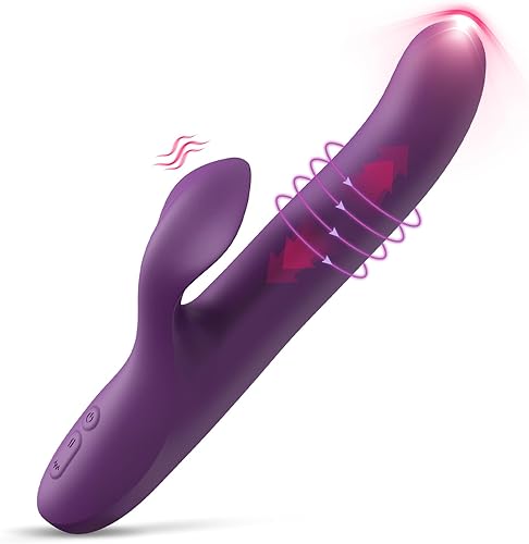 Juguete sexual de conejo para mujer, vibrador de conejo con cuentas con 10 potentes vibraciones, 5 modos de empuje, vibradores giratorios 3 en 1 con