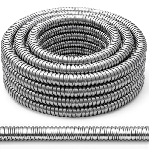 Wesiti 2 x 25 FT Flexible Conduit Galvanized Steel FMC Conduit for Greenfield Wiring Electrical Raceway