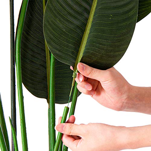 Fit Choice 5.3 Ft Premium Artificial Travelers Palm Tree, 3.3 Ft Fiddle Leaf Fig Artificial Trees, Deluxe 3.7 Ft Bird of Paradise Artificial Plant (Traveler Palm, 2) - Thumbnail 4