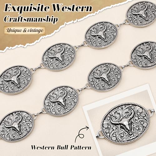 Western Metal Concho Chain Belt for Women Cowgirl Waist Chain Belt for Dresses Jeans Western Country Outfit2