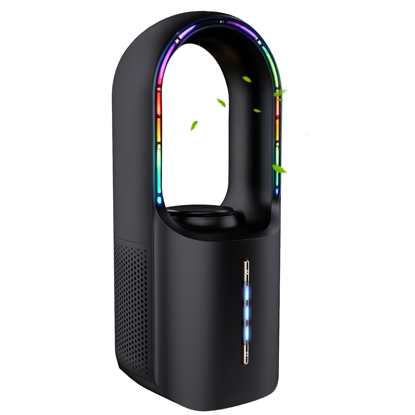 Rotorloser Turmventilator Leise mit Luftreiniger, 3 Geschwindigkeitsstufen, Touch, Aroma-Diffuser, Bladeless Fan für Zuhause