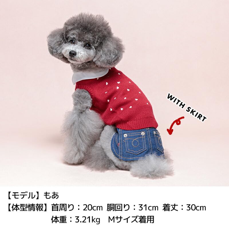 Amazon | 襟付きハート柄ニット XS/S/M/L/XL/XXL TINOTITO
