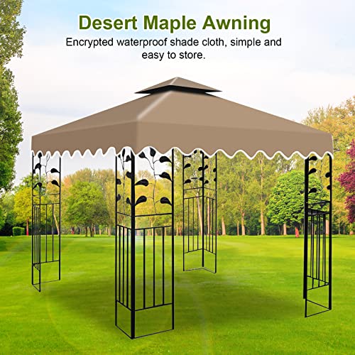 Tetto di Ricambio per Gazebo Giardino 3 x 3 m, Doppio Strato Impermeabile Copertura Rimovibile per Campeggio, Spiaggia, Sole - Image 6