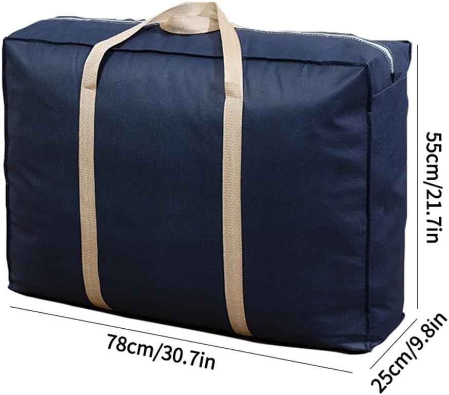 3Pcs Quilted Bag Moving Bags Storage Duvet Blanket Sorting Organizer Cabinet Organizer Moving Packing Bags(Blue)