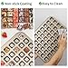 Beasea Square Mini Brownie Bite Pan, 2 Pack 48 Mini Small Tiny Cup All Edges Non Stick Square Cupcake Baking Sheet Tin Tray Carbon Steel Bakeware Individual Muffin Baking Pan - Gold