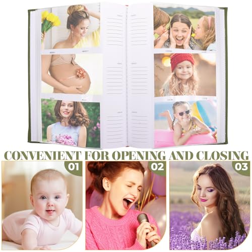 Álbum de fotos para bodas y cumpleaños con ventana frontal Beaupretty de gran capacidad retro 4
