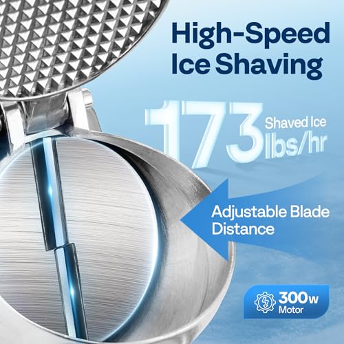 image for VIVOHOME Electric Ice Crusher Shaver Dual Blades Snow Cone Maker Machi