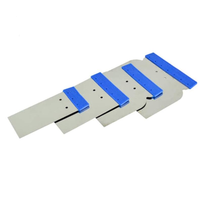 Kit de Espátulas e Raspadores de Aço Inoxidável Arpshop para Massa Automotiva, Resina e Reparo de Paredes com 4 Peças