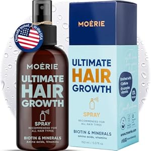 MOERIE Haargroeiserum spray 150 ml – natuurlijke haargroei versnellen – haargroeimiddel vrouwen en mannen – met mineralen, caffijn en biotine haar versterken – haarvitaminen tegen haaruitval vrouw