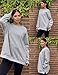 IN'VOLAND Womens Plus Size Sweatshirts Long Sleeve Crewneck Sweaters Casual Tops Comfy Fall Fashion Outfits Winter Clothes 2025 Grey