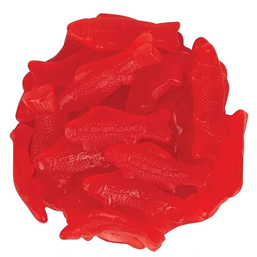 FirstChoiceCandy Caramelos de goma de pescado (pescado rojo, 2 libras)