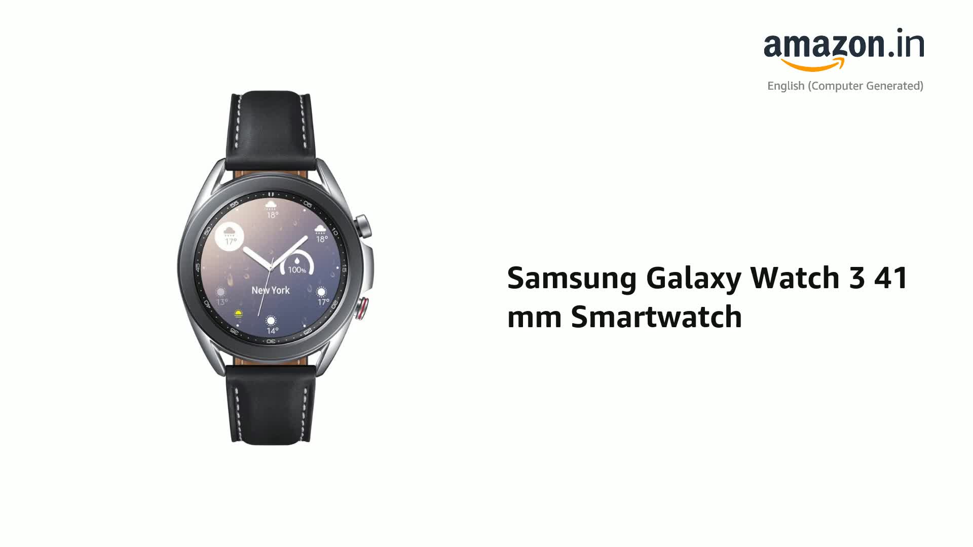 Samsung Galaxy Watch 3 41 Mm Smartwatch Mystic Silver Sm 850nzsainu Amazon In Electronics
