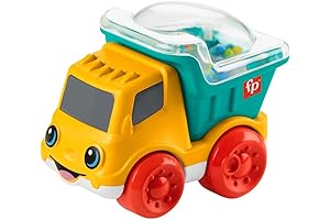 Fisher-Price Baby Toy Poppity Pop Dump Truck: Pop-Along Vehicle for Infants (6+ Months)