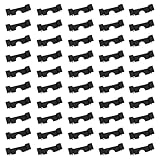 TAODAN 50PCS Plastic Rail Boots Terminal Blocks for DIN Rail Cut Proof Protectors for Industrial Hardware Fittings Electronic Equipment Machines Black