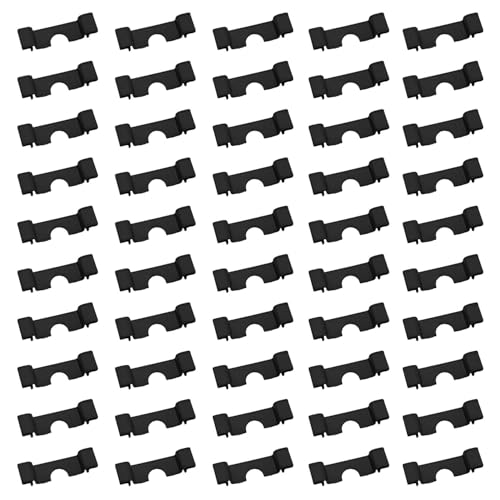 TAODAN 50PCS Plastic Rail Boots Terminal Blocks for DIN Rail Cut Proof Protectors for Industrial Hardware Fittings Electronic Equipment Machines Black