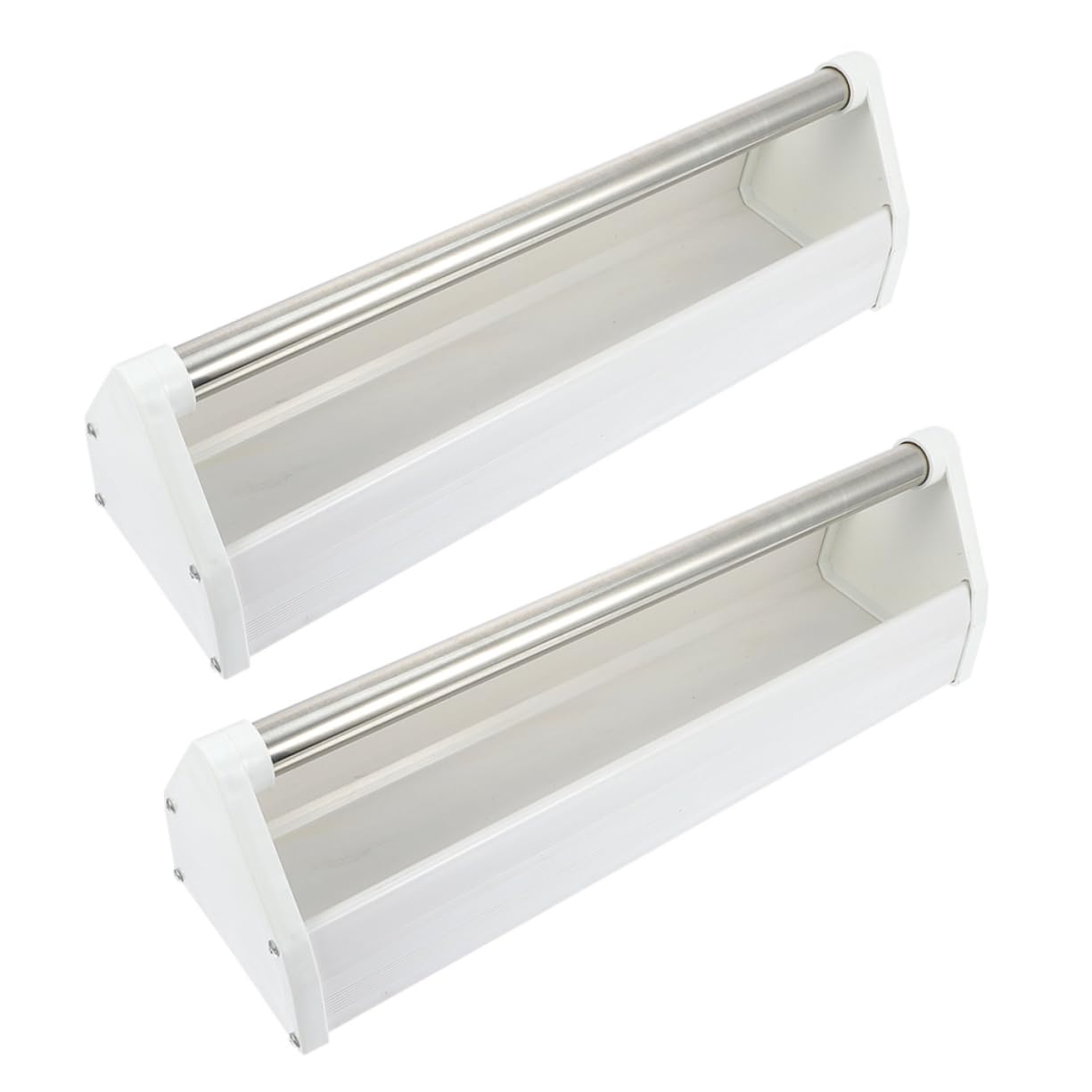Comedero para Palomas Ligero Antisalpicaduras 2 Piezas Blanco | Acero Inoxidable, Uso Interior y Jardines, Fácil de Limpiar, Suministro para Aves