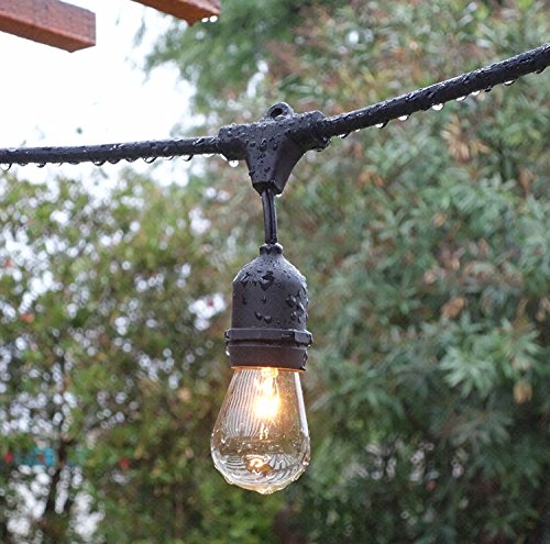 Trylight Guirlande lumineuse LED avec 9 douilles E27, étanche, 220 V, pour décoration extérieure, idéale pour fête, mariage, barbecue, Noël, fête, festival (ampoules non incluses)
