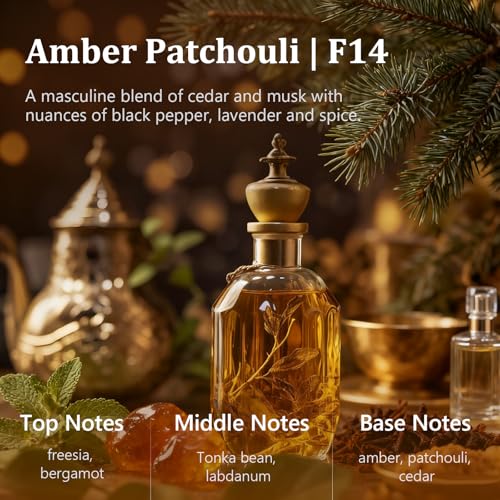 Image of C Classy Hanging Car Air Freshener 2 Pack, Amber Patchouli Essential Oil Diffuser, Long-Lasting Fragrance, Cute Glass Bottle Car Accessories for Women & Men, Made in USA
