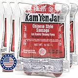 Kam Yen Jan, 腊肠, Chinese Sausage (Lap Xuong Sausage), Asian, Thai, Chinese Lap Cheong, Taiwan, 14 oz (Pack of 4)