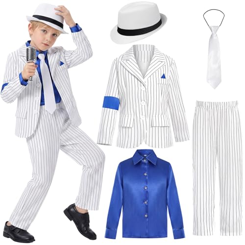 Déguisement Roi de la Pop pour garçon avec veste et pantalon noirs
