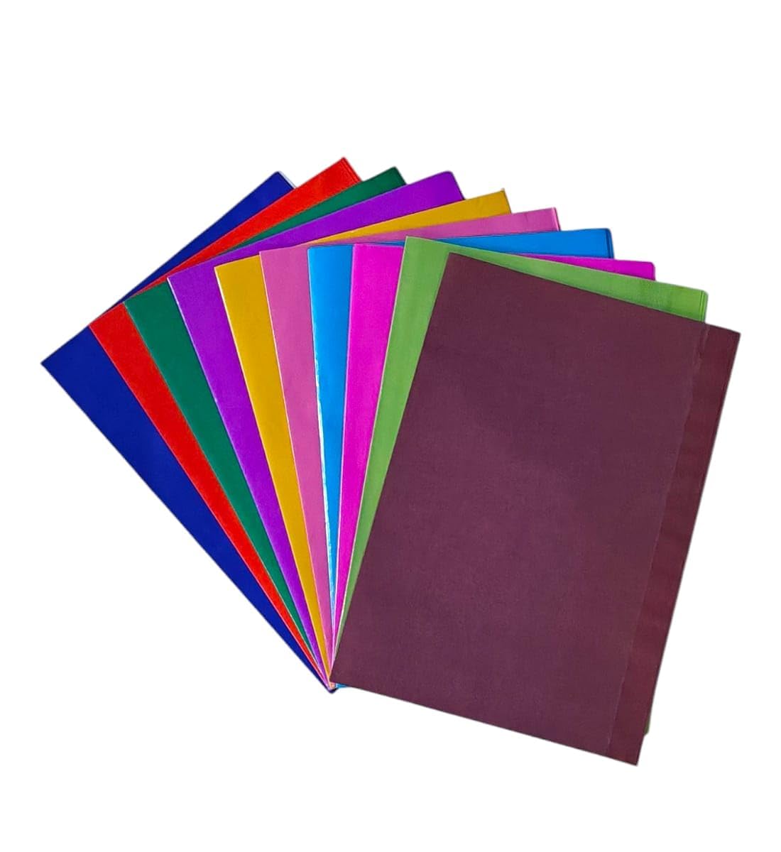 SEJASCOLLECTIONS | Pack of 40 | Laminated Multicolor Notebook/Book Cover for A4 Size, Waterproof & Durable Ready-to-Use Notebook Covers, Long Register, Size 35cm x 48cm, Pack of 40 with Free Name Slip 1