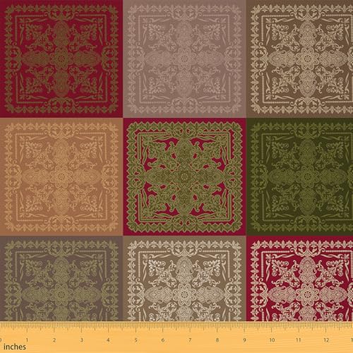 Imprimé aztèque vintage sur tissu d'ameublement bohème de 184 x 150 cm pour chaises