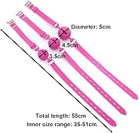 Vista 7 de Mordaza en forma de bola de silicona transpirable para restricciones de bondage para adultos, juego sexual (Negro, bola de 1.5 pulgadas)