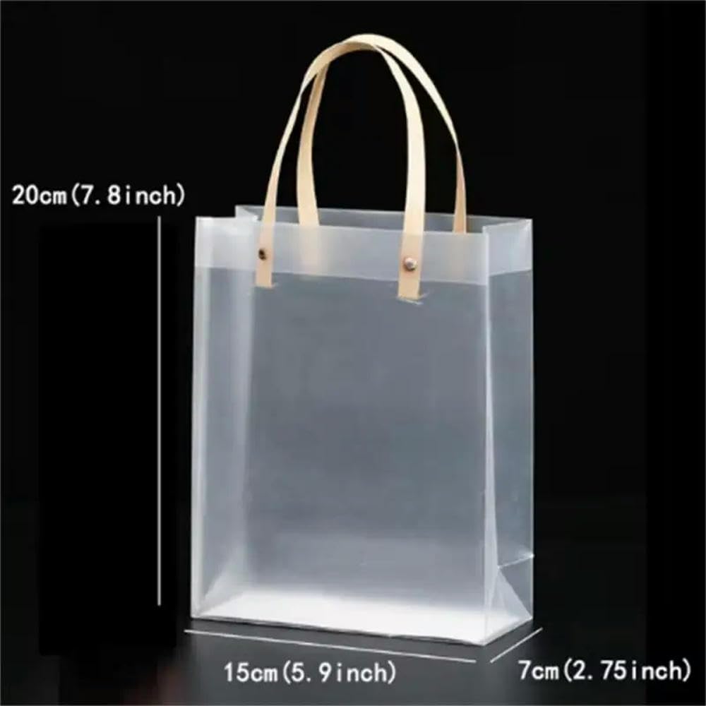 Torba NYSDM Frosted Tote Bag PVC wodoodporna przezroczysta przyjazna dla środowiska prezent towarzyszący worek na cukierki świąteczne artykuły imprezowe