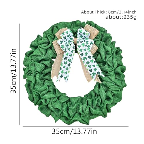 Couronne de la Saint-Patrick 2025 suspension porte en ruban vert