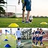 25/50/100pcs Disc Cones, Agility Soccer Cones with Carry Bag and Holder, Soccer Cones for Sports Training, Football, Soccer, Basketball, Coaching, Practice Equipment, 5 Color