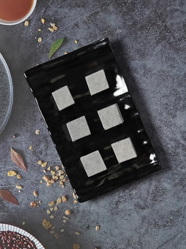 Image of Brighty Brightify Black Slate Cubes Chalk 900g Pack | Barfi-Shaped Shale Stone Pieces for Writing, Drawing, Craft, Labeling, Educational Boards & Decorative Use (15 Pieces)