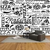 3D-Tapete, selbstklebend, nahtloses Pizza-Muster, nützlich für Restaurants, Speisekarten, Innendekoration, Wandbild, Leinwand, zum Abziehen und Aufkleben, Hintergrund, Wandaufkleber, Schlafzimmer,