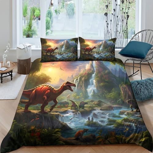 Housse de Couette 3D Effet Prehistoric en Microfibre Premium