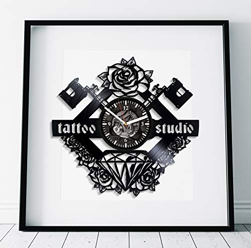 Kovides Tattoo Studio Art Birthday Gift Idea for Man Lp Retro Vinyl Record