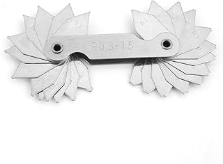 4Pcs Radius Fillet Gauge, 2 Types of Leaves Stainless Steel Measuring Tool for Check The Radius of The Tool R0.3-1.5/ R1-6.5/ R7-14.5/ R15-25