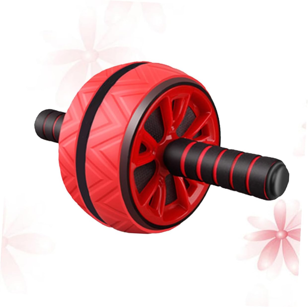 Abdominal Exercise Roller Fitness Ab Roller Wheel with Double Wheels, Red Portable Trainer for Home Gym Strength Training and Abdominal Muscle Workout