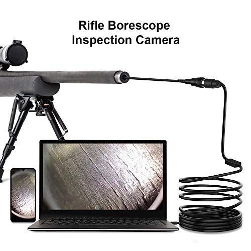 Rifle Bore Scope, 0.2 inch USB Gun Barrel Borescope with Side View Mirror