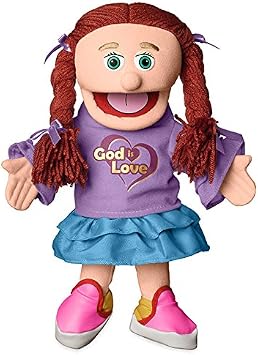 14" God is Love, Peach Girl, Christian Ministry Hand Puppet