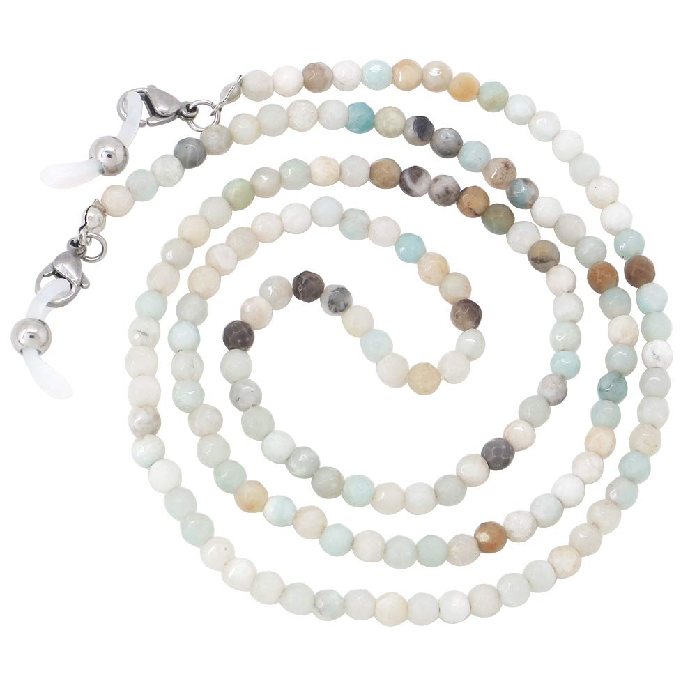 KAI Top Eyeglasses Chain Sunglasses Chain Fashion Natural Stone Beaded Mask Lanyard Chain Face Mask Holder Chain for Women