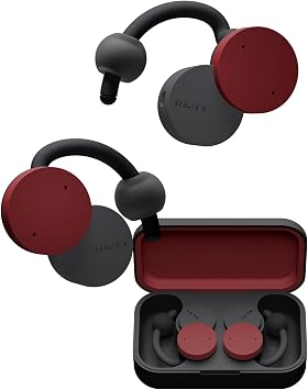 nwm DOTS Wireless On-Ear Speakers Open Ear Earphones Sound Leakage suppressed PSZ Technology - Bone Conduction Alternative with Optimal Microphone Function Designed in Japan | Burgundy Red