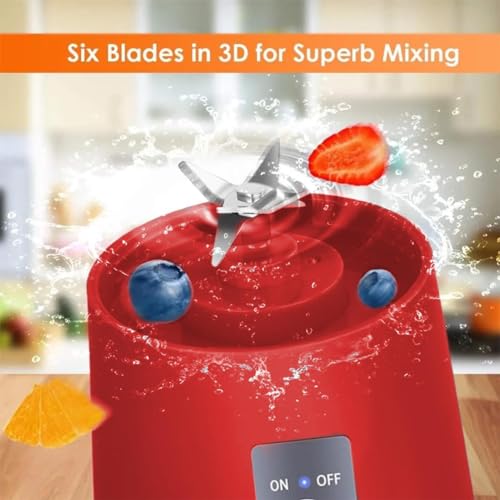 Image of Portable Blender, Mini Personal Blender Bottles for shakes and smoothies, Cordless with USB Rechargeable To Go Mixer Electric juicer Cup for Fruit Juice Protein mixes Travel Juice Maker